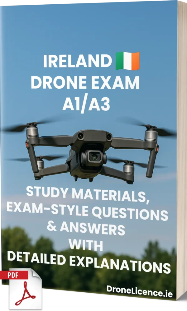 Ireland A1/A3 Drone Exam Materials – Full Theory & 500+ Exam-Style Questions & Answers With Detailed Explanations - Image 1