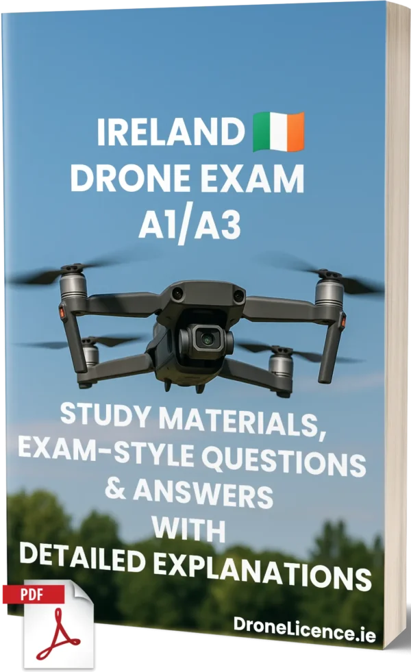 Ireland A1/A3 Drone Exam Materials – Full Theory & 500+ Exam-Style Questions & Answers With Detailed Explanations